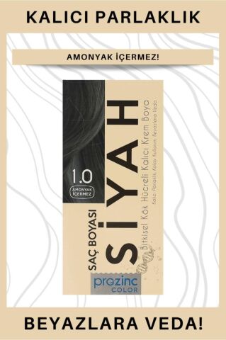 Prozinc Color 1.0 Siyah - Amonyaksız Bitkisel Kalıcı Saç Boyası