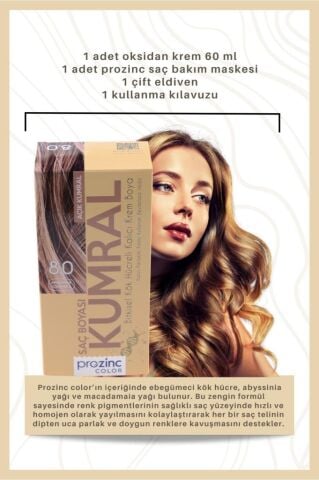 Prozinc Color 8.0 Kumral - Amonyaksız Bitkisel Kalıcı Saç Boyası