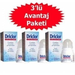 Driclor Roll On 20 ML 3 Lü Paket skt 12/2019