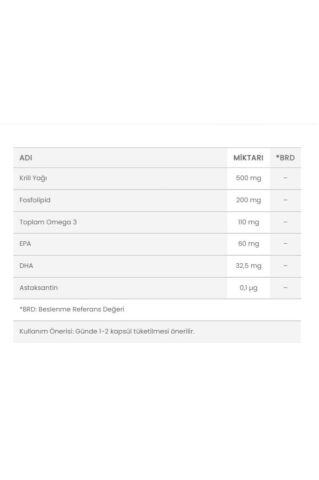 Ocean Krill Oil 500 Mg 30 Kapsül