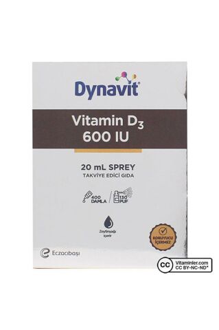 Dynavit Vitamin D3 600 Iu 20 ml Sprey