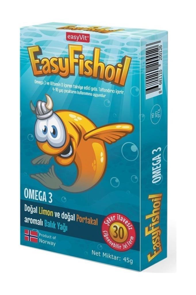 Easyvi?t Easyfishoil Omega 3 Çiğnenebilir 30 Jel Tablet Skt:11/2021