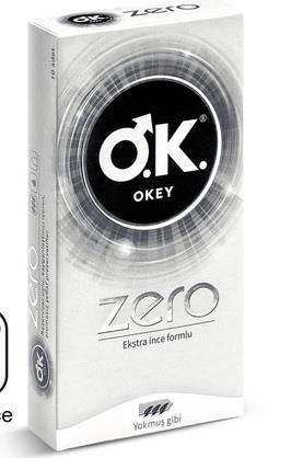 Okey Zero Ekstra İnce Formlu 10'lu Prezervatif