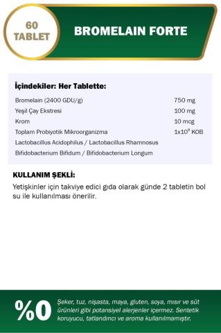Nutraxin Bromelain Forte 60 Tablet
