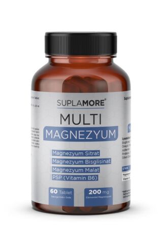 Suplamore Multi Magnezyum Bisglisinat+Sitrat+Malat + P5P 60 Tablet