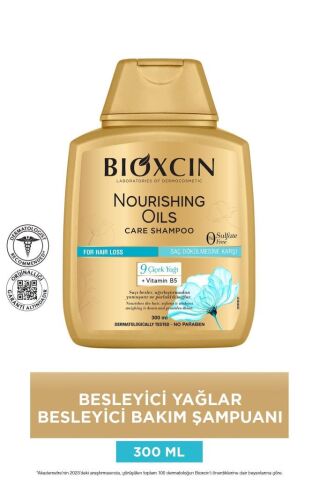 Bioxcin Besleyici Yağlar Bakım Şampuanı 300 ML - Sülfatsız, Kuru ve Yıpranmış Saçlar Saç Dökülme Karşıtı