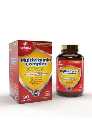 Storm Vitals Multivitamin Complex- Gün Boyu Enerji Ve Antioksidan 30 Tablet