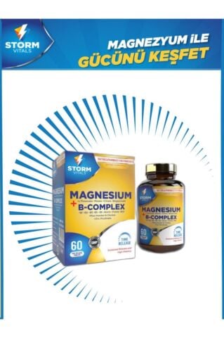 Storm Vitals Magnezyum B-kompleks- Sağlam Kas Ve Kemikler- 60 Tablet
