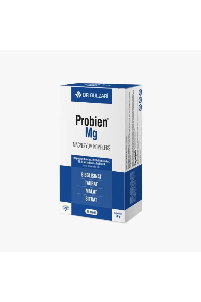 Probien Magnezyum Kompleks Magnezyum Bislgisinat-Sitrat-Malat-Taurat 60 Kapsül