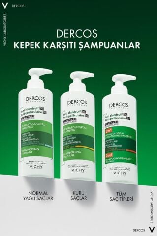 Vichy Dercos 2’si 1 Arada Kepek Karşıtı & Nemlendirici Şampuan 390ml