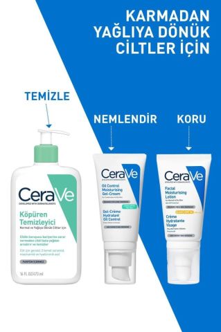 Cerave Yağlanma Karşıtı Nemlendirici Yüz Kremi 52 ml