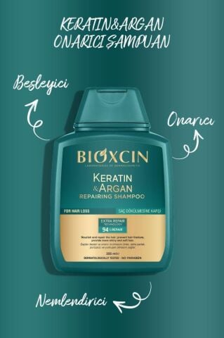 Bioxcin Keratin & Argan Onarıcı Bakım Şampuan 300 ml 3 Al 2 Öde - Yıpranmış Ve Hassas Saçlar