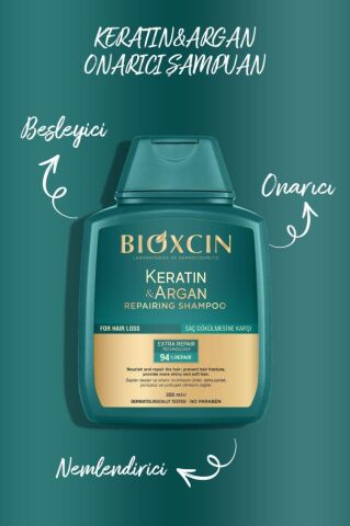 Bioxcin Keratin & Argan Onarıcı Bakım Şampuan 300 ml 3 Al 2 Öde - Yıpranmış Ve Hassas Saçlar