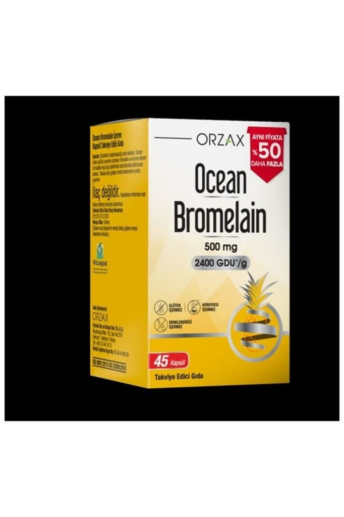 Ocean Bromelain 500 mg 45 Kapsül (%50 Daha Fazla)