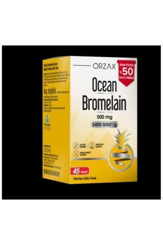 Ocean Bromelain 500 mg 45 Kapsül (%50 Daha Fazla)