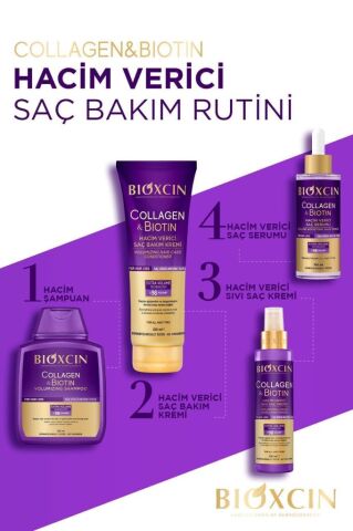 Bioxcin Collagen & Biotin Ekstra Hacim Saç Kremi 250 ml - Kolajen Biotin Ince Seyrek Saçlar