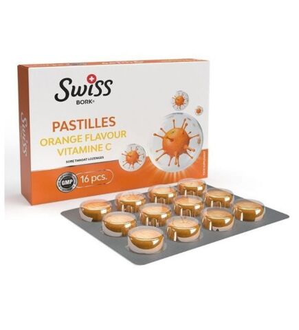 Swiss Bork Portakal Aromalı & C Vitaminli Pastil 16 Adet