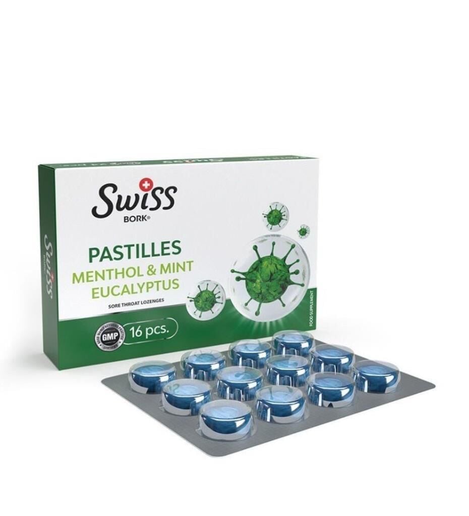 Swiss Bork Mentol & Nane & Okaliptus Pastil 16 Adet