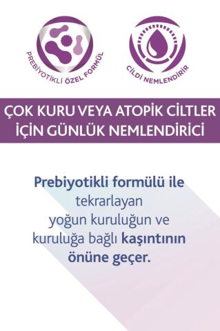 Bepanthol Sensidaily Pompalı Vücut Kremi 400 ml l Çok Kuru veya Atopik Ciltler İçin Prebiyotikli Özel Formül
