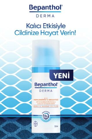 Bepanthol Derma Nemlendirici &Besleyici Spf 25 Günlük Yüz Kremi 50Ml L Provitamin B5 Bakım Kompleksi