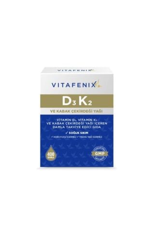 Vitafenix D3K2 Ve Kabak Çekirdeği Yağı İçeren Takviye Edici Gıda