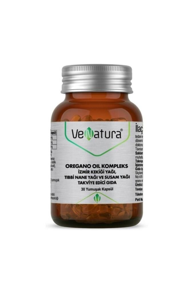 Venatura Oregano Oil Kompleks Izmir Kekik Yağı, Tıbbi Nane Ve Susam Yağı 30 Kapsül