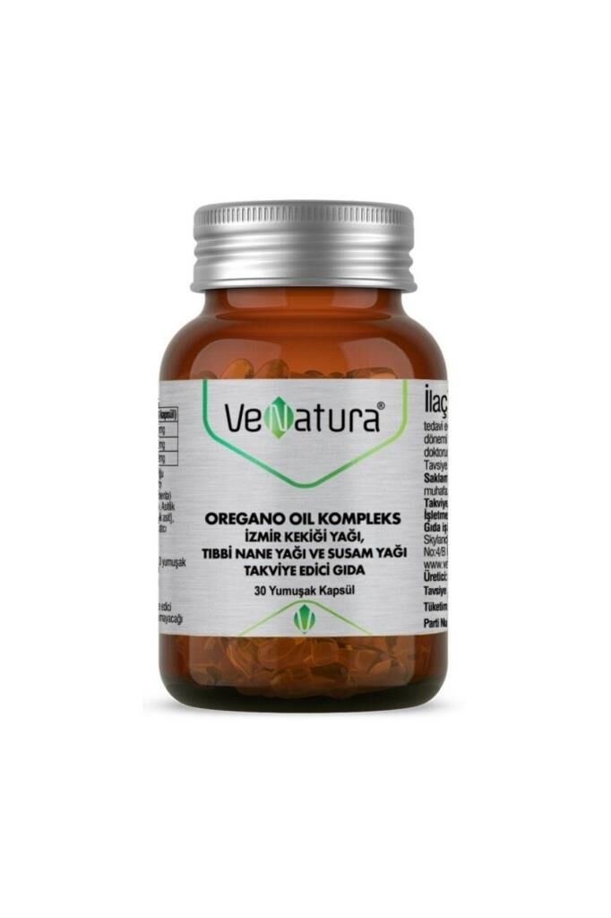 Venatura Oregano Oil Kompleks Izmir Kekik Yağı, Tıbbi Nane Ve Susam Yağı 30 Kapsül