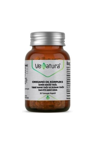 Venatura Oregano Oil Kompleks Izmir Kekik Yağı, Tıbbi Nane Ve Susam Yağı 30 Kapsül