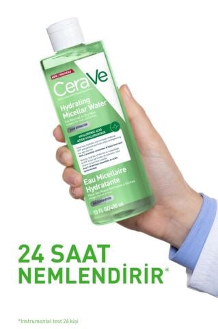 Cerave Hyalüronik Asit İçerikli Nemlendiren Micellar Makyaj Temizleme Suyu 400 ml