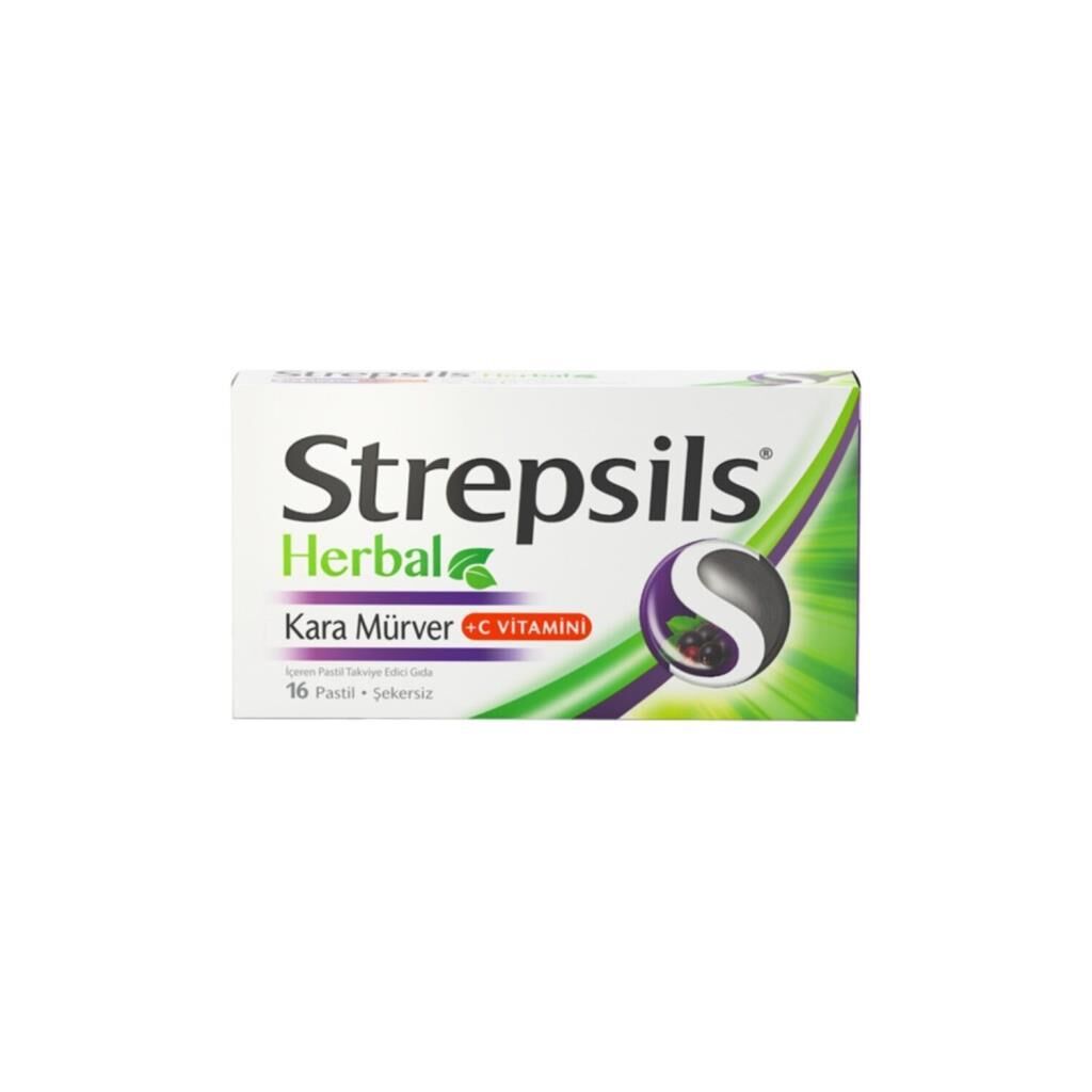 Strepsils Herbal Kara Mürver Aromalı 16 Pastil