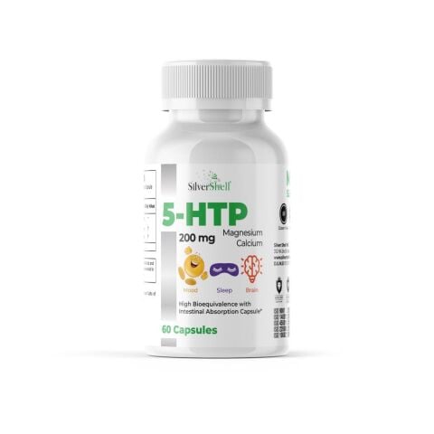 Silver Shell 5-HTP 200mg Magnezyum Kalsiyum 60 Kapsül