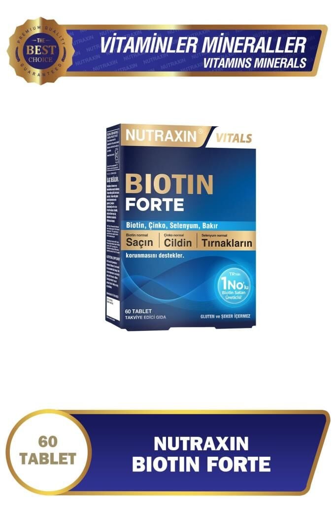 Nutraxin Biotin Forte 5.000 Mcg 60 Tablet