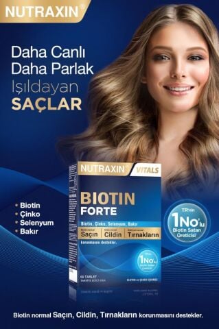 Nutraxin Biotin Forte 5.000 Mcg 60 Tablet