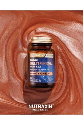 Nutraxin Multi Mineral Complex 60 Tablet Magnezyum, Kalsiyum, Çinko, Demir, İyot, Krom