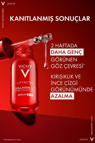 Vichy Liftactiv Collagen Specialist 16 Tüm Ciltler Tipleri İçin Göz Bakım Serumu 15ml