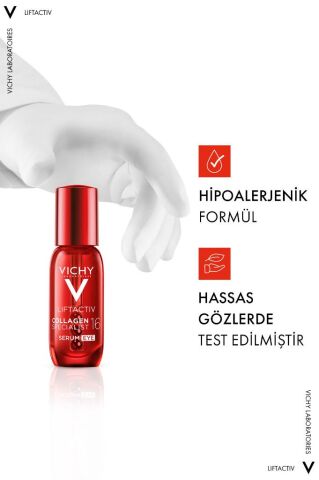 Vichy Liftactiv Collagen Specialist 16 Tüm Ciltler Tipleri İçin Göz Bakım Serumu 15ml