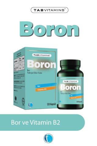 Tabvitamins Boron 120 Bitkisel Kapsül Bor (3 mg) Vitamin B2