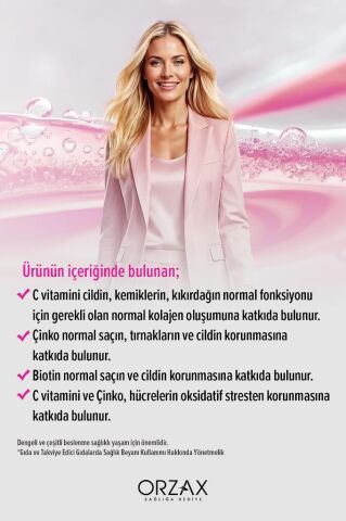 Day2day The Collagen Beauty Core Kolajen Tip 1-3, Resveratrol, Keratin, Biotin, C Vitamini, Çinko 30 Tablet