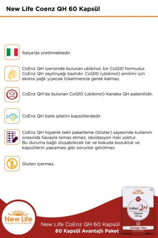 New Life CoEnz QH Ubikinol 60 Kapsül