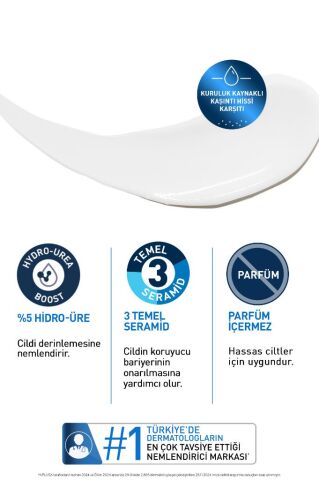 Cerave Hyalüronik Asit & Seramid & Hidro-üre İçerikli Yoğun Nemlendirici Vücut Losyonu 236 ml
