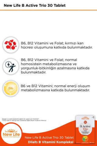 New Life B Active Trio 30 Tablet