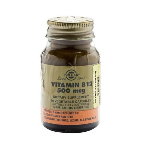 Solgar Vitamin B12 500 Mg 50 Kapsül
