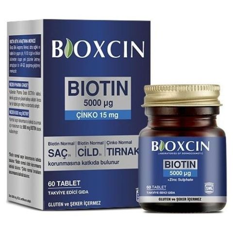 Bioxcin Biotin Tablet 5000mcg Takviye Edici Gıda 60 Tablet