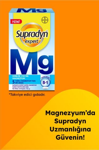 Supradyn Expert Kapsül 5 Farklı Magnezyum İçeren Takviye Edici Gıda