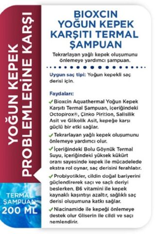 Bioxcin Aqua Thermal Yoğun Kepek Karşıtı Şampuan Ds 200ml