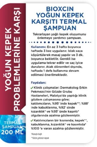 Bioxcin Aqua Thermal Yoğun Kepek Karşıtı Şampuan Ds 200ml