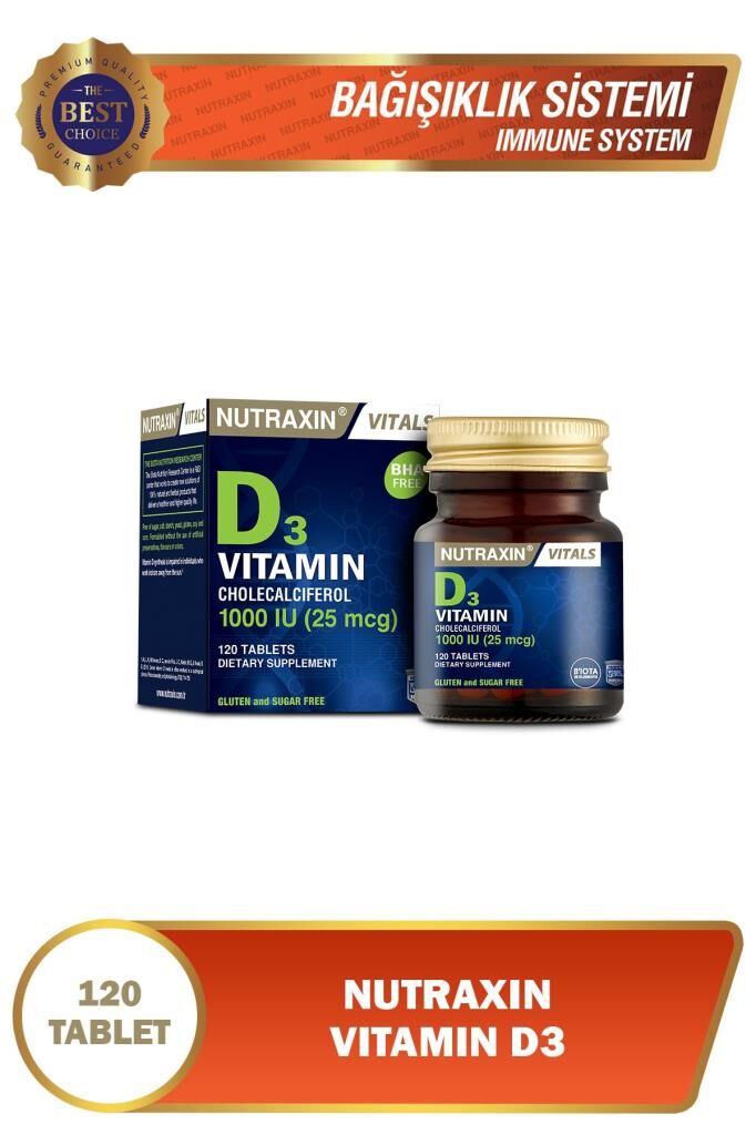 Nutraxin D3 Vitamini 120 Tablet