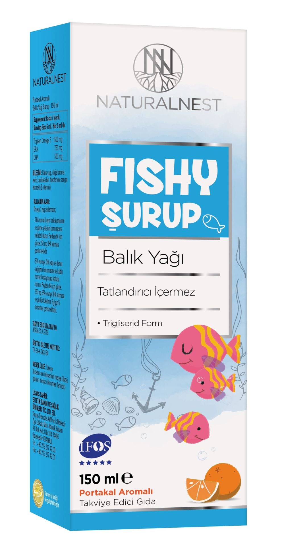 Naturalnest Fıshy Şurup 150 Ml Omega 3 Balıkyağı
