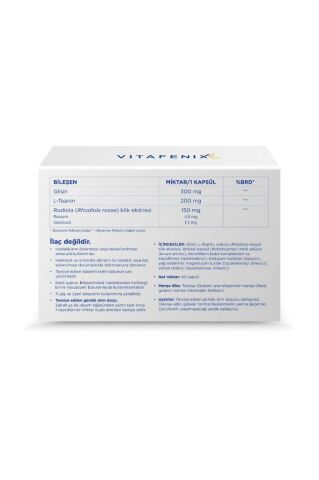 Vitafenix Rhodiolin Rodiola Kök Ekstresi 40 Kapsül