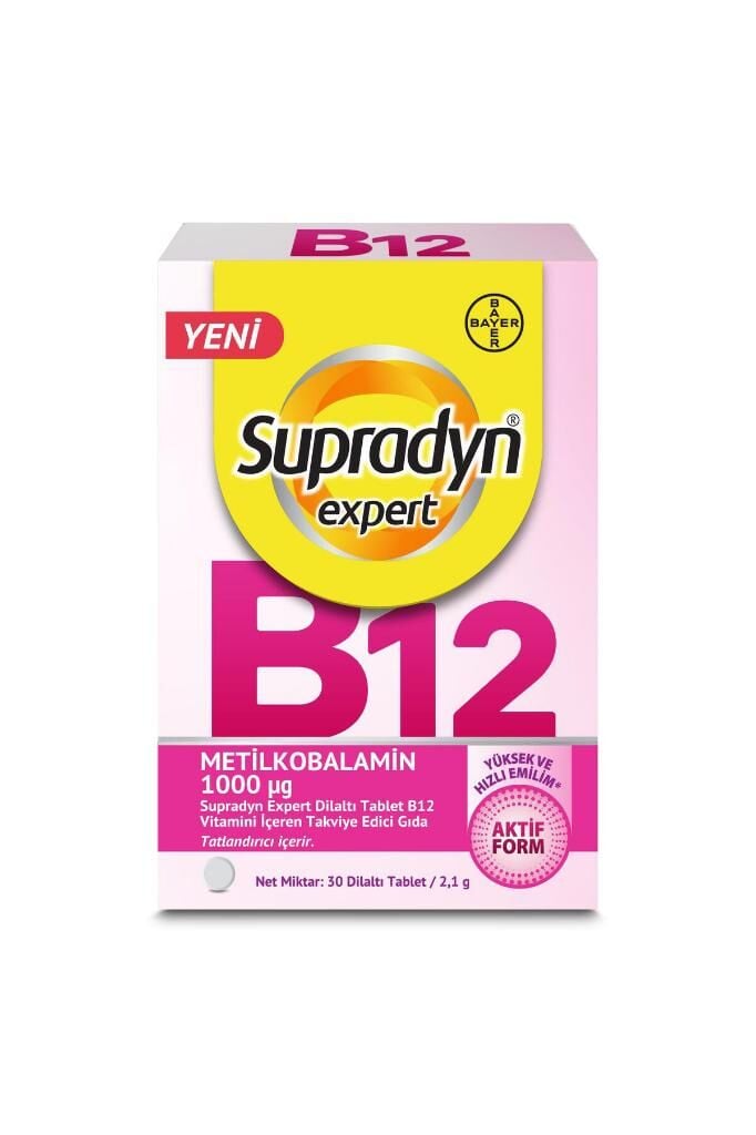 Supradyn Expert Dilaltı Tablet B12 Vitamini İçeren Takviye Edici Gıda